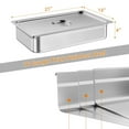 thumbnail image 2 of Full Size Steam Table Pans with Lid, 6-Pack 4 Inch Deep Restaurant Steam Table Pans Commercial, Anti-Jamming Hotel Pan Stainless Steel, 2 of 7