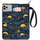 thumbnail image 1 of Funda de libro Wave Book Sleeve Star Book Protector Moon Book Covers para libros de bolsillo Funda de tela lavable con cremallera y bolsillo adicional, 1 of 9