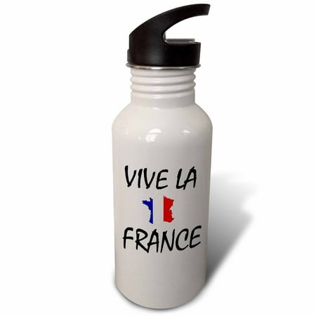 

Print of text Vive La France 21 oz Sports Water Bottle wb-220028-1