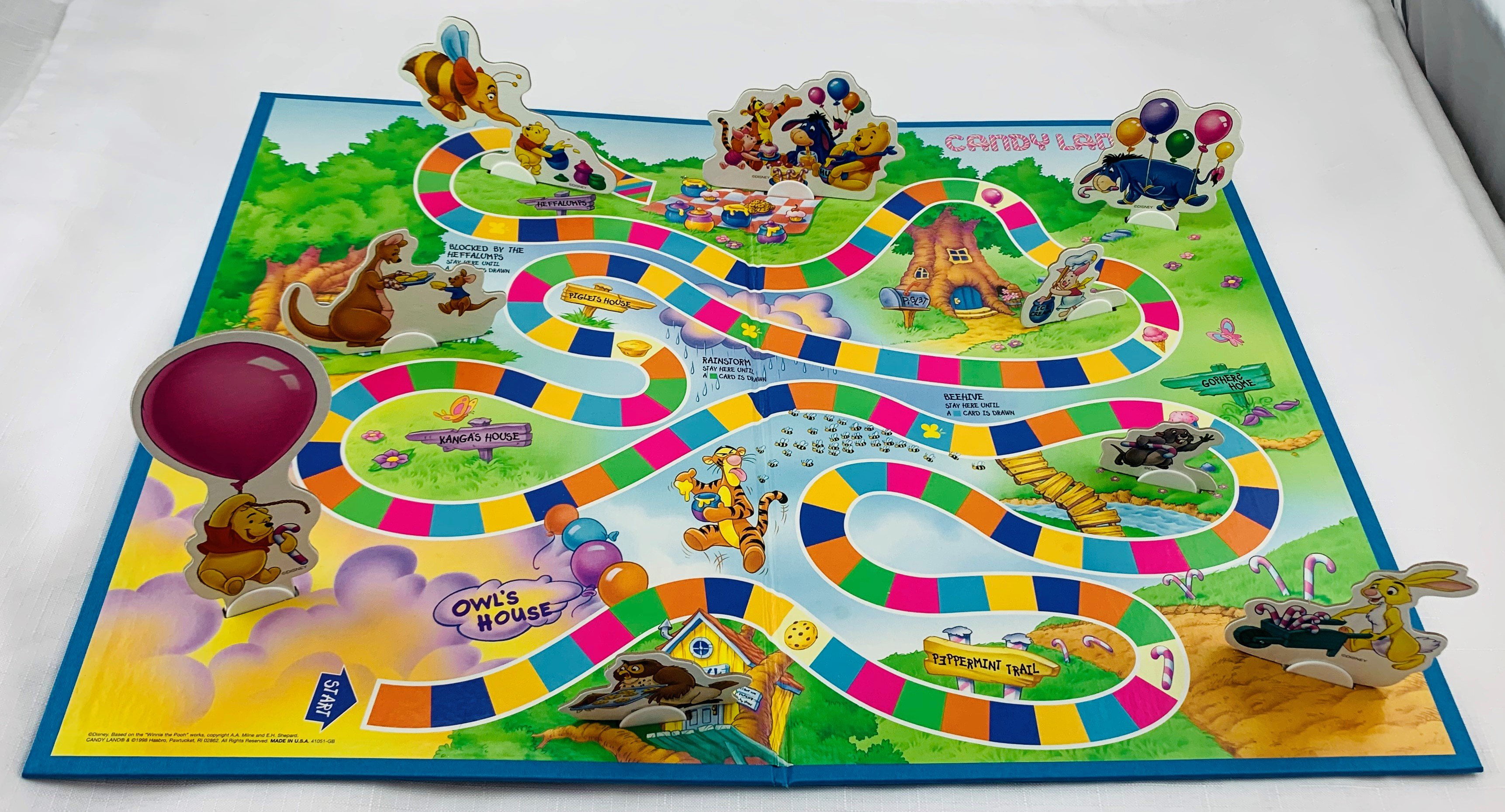 Candy Land Winnie The Pooh Board Game Replacement Parts & Pieces 1998 MB 