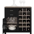 thumbnail image 3 of Pemberly Row Modern / Contemporary Wine Cabinet in Black Oak, 3 of 9