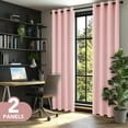thumbnail image 3 of Deconovo Total Blackout Curtains for Living Room, Thermal Insulated, 2 Panels, 52"x72", Crystal Pink, 3 of 9