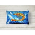 thumbnail image 2 of Carolines Treasures MW1226PW1216 Ice Blue Shrimp Fabric Decorative Pillow, 12" x 16", Multicolor, 2 of 3