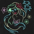 thumbnail image 2 of Men's The Little Mermaid Ariel Neon Light Print  Graphic Tee Black 3X Large, 2 of 5