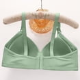 thumbnail image 3 of Stichou Women's Wireless Supportive Bras Comfortable Seamless Full Coverage Bra Sleep Tshirts No Underwire Soft Push Up Everyday Bralette Green L, 3 of 3