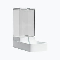 Btomtd Timed Automatic Cat Feeder, 3.8L Programmable Dry Cat Food Dispenser with Water Bowl, Feeding Station and Food Container for Cats, Dog and Cat Bowls for Household, Clear