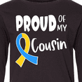 thumbnail image 4 of Inktastic Proud of my Cousin Down Syndrome Awareness Long Sleeve Youth T-Shirt, 4 of 5
