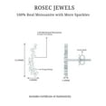 thumbnail image 6 of Rosec Jewels Moissanite Diamond Crawler Earrings for Women, Ear Crawler Earrings Stud (D-VS1 Grade), 14K White Gold, 6 of 7