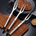 thumbnail image 4 of Tenedor de barbacoa de acero inoxidable, tenedor para parrilla, tenedor para asar carne, herramienta para barbacoa al aire libre, 4 of 5
