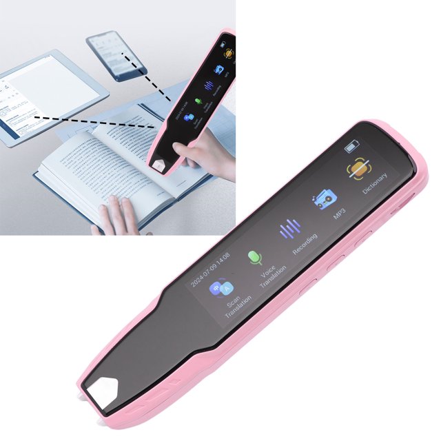 Language Translator Pen, Button Touch Scan Reader Pen Offline Scanning Support 112 Languages, Rechargeable Scan Reader Pen for Dyslexia Travel Business