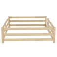 thumbnail image 6 of Sesslife Full Size Floor Bed with Door and Fence, Wood Full Floor Platform Bed with Slats, Full Montessori Bed for Boys Girls, No Box Spring Needed, Oak, 6 of 8