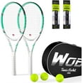 thumbnail image 7 of Pro Tennis Racket for Adults, 2 Player 27 inch Speed Tennis Racquet Acceptable for Beginner and Professional with 3 Tennis Balls, 2 Vibration Dampes, 2 Overgrips, Tennis Bag, 7 of 7