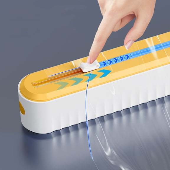 Multifunctional Magnetic Wrap Dispenser with Cutter, Refillable Aluminum Foil & Food Wrap Dispenser, Cling Film Cutter, Durable Kitchen Countertop Storage Organizer
