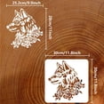 thumbnail image 2 of PET Hollow Out Drawing Painting Stencils for DIY Scrapbook Photo Album Wolf Shape 30x30cm, 2 of 7