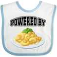 thumbnail image 3 of Inktastic Powered by Macaroni and Cheese Boys or Girls Baby Bib, 3 of 4