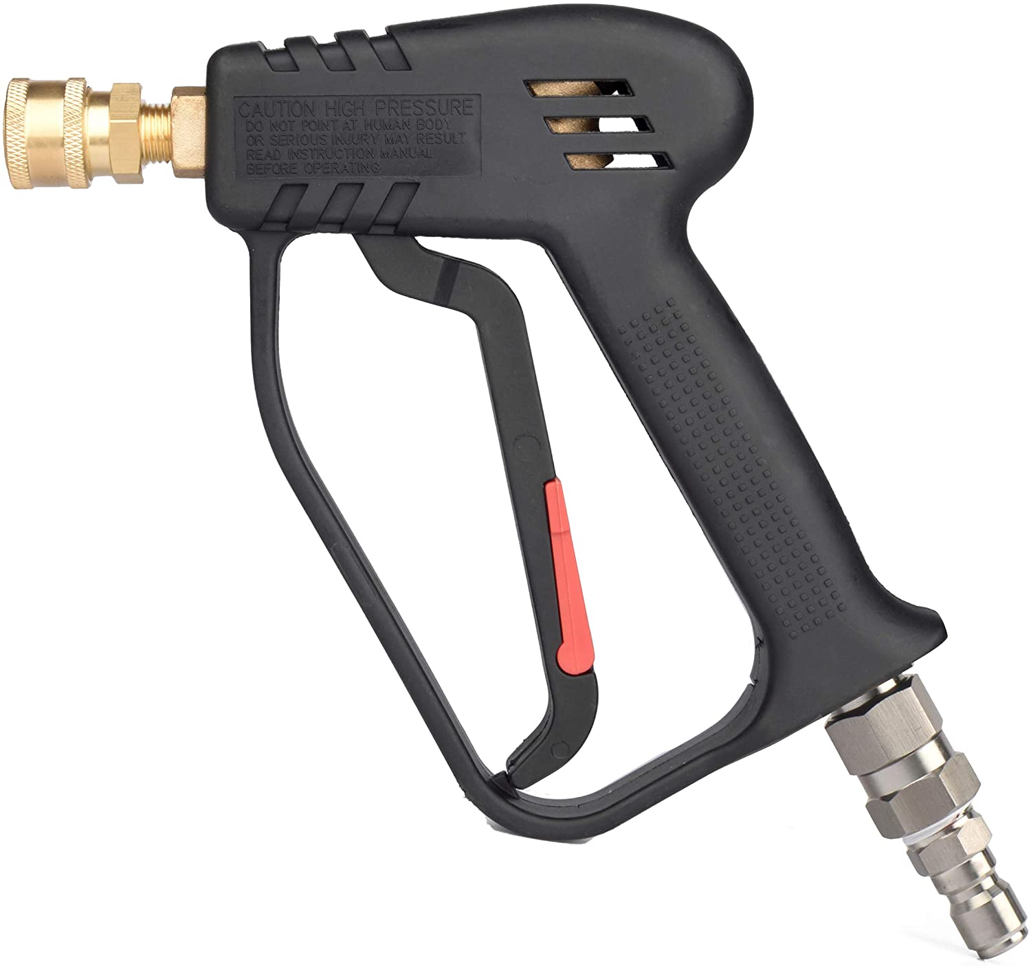 Extfit Pressure Washer Gun with Swivel and 3/8 inch Male Plug Compatible with Snow Foam Cannons Equipped with 1/4 Quick Connector Coupler