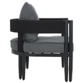 thumbnail image 6 of Safavieh Viola Metal Outdoor Armchair - Set of 2, Black/Gray, 6 of 13