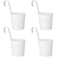 thumbnail image 1 of Maceta colgante Florero desgastado Maceta colgante Cubo de metal Maceta de pared con gancho Cubo de flores para colgar al aire libre Balcón Jardín Casa de campo Decoración Blanco Paquete de 4 Sailing  Electrónica, 1 of 6