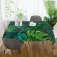 thumbnail image 6 of Tropical Palm Leaves Rectangle Tablecloth, Dust Proof Anti Wrinkle Wipeable Table Cloth Tabletop foration of Dinner Kitchen Wedding Holiday Party 60"x60" Decor Gift, 6 of 7