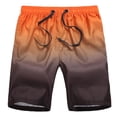 thumbnail image 2 of Pantalones cortos degradados para hombre, pantalones de playa con cordón, bañador de secado rápido, 2 of 3