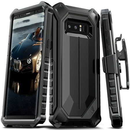 Galaxy Note 8 Case, ELV Samsung Galaxy Note 8 Holster Defender 360 degree Heavy Duty Armor Full Body Protective Hybrid with Kickstand and Belt Clip for Samsung Galaxy Note 8 (Best Deal Note 8)