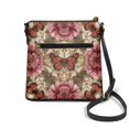 thumbnail image 2 of Tutolipy Zipper Closure Purse Satchel for Dating Travel, Adjustable Strap Water-Resistant PU Leather Shoulder Crossbody Bag, Butterfly Floral Pattern, 2 of 7