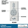 thumbnail image 3 of 3 Blade Ceiling Fan With Light Kit In Contemporary Style-13 Inches Tall And 60 Inches Wide Minka Aire Fans F868l-Sbr/Whf, 3 of 7