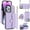 Violet, variant on Allytechgroup for iPhone 17 Wallet Case with 5 Cards Holders, Detachable Hand Strap & Shoulder Lanyard RFID Blocking Shockproof Protective Case for iPhone 17 Girls Women, Violet