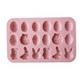 18 Cavity Silicone Easter Bunny Chocolate Mold for Chocolate Candy Jelly DIY Baking Tool
