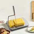 thumbnail image 6 of Stainless Steel Cheese Chipper with Scale, Multifunctional Vegetable & Sausage Slicer, Ergonomic Handle, Non-Slip Rubber Feet, 6 of 9