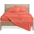 thumbnail image 3 of Bare Home Premium 1800 Ultra-Soft Microfiber Collection Sheet Set - Double Brushed - Hypoallergenic - Wrinkle Resistant - Deep Pocket, Queen, Coral, 3 of 6