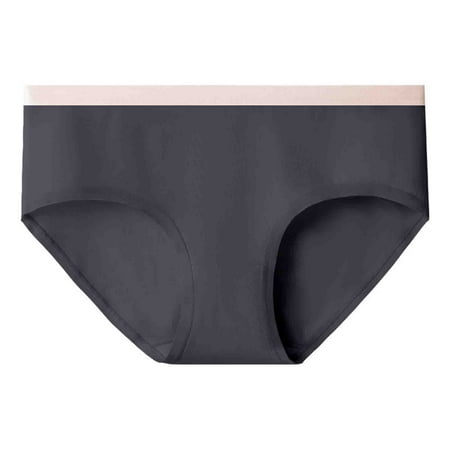 Bigersell Womens Thong Underwear Clearance WomenS Underwear Period Panty Style P-1005 Spandex Shaping Panties G String Thongs Ladies Briefs High Waist Women s Panties Dark Gray L