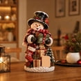 thumbnail image 6 of MInHoues Christmas Snowman Tabletop Figurine, Cute Resin Winter Holiday Ornament for Home Office Decor, Festive Snowman Decoration for Mantel Shelf, 6 of 6