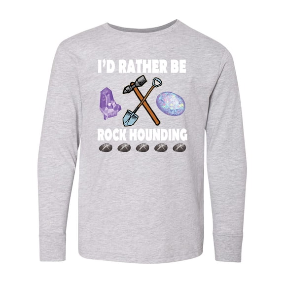 Inktastic Rock Hounding Rock Collector Long Sleeve Youth T-Shirt