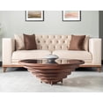 thumbnail image 3 of Papella Model Esila Brown Wooden Coffee Table with Glass Rustic Table Natural Walnut Color Center table Mesa de centro Farmhouse big desk livingroom furniture whiskey color tables Free Form, 3 of 4