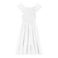 thumbnail image 4 of LLYWEY Spring Girls Dresses, Toddler Girl's Sundresses, Big Kids Smocked Summer Boho Ruffle Sleeveless Tiered Mid-Length Party Dresses Size 3-12 Years, Style BY-8, White, 7T, 4 of 9