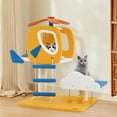 thumbnail image 5 of Gymax Aviation-themed Cat Tree for Indoor Cats w/ Helicopter Top Perch Scratching Post, 5 of 10