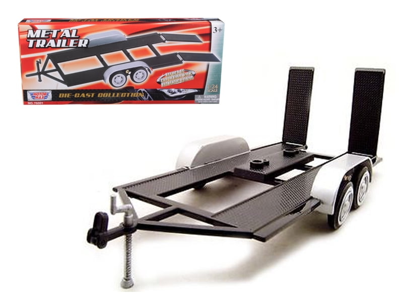 Car Vehicle Trailer Model 1 43 Scale Flat Bed Cararama 4 Wheel Pull out Ramps K8 for sale online 
