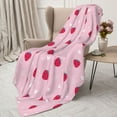 thumbnail image 3 of Sikiie Strawberry And Heart Cozy Flannel Fleece Throw Blanket: Lightweight & Thick for All Seasons - Perfect for Women, Men, & Kids"50"x40", 3 of 6