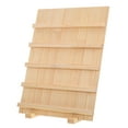 thumbnail image 6 of KAKOWELY 1Pack Beige Wood Earring Card Display Jewelry Organizer Stand Tiered Five-Layer for Vendors, 6 of 8