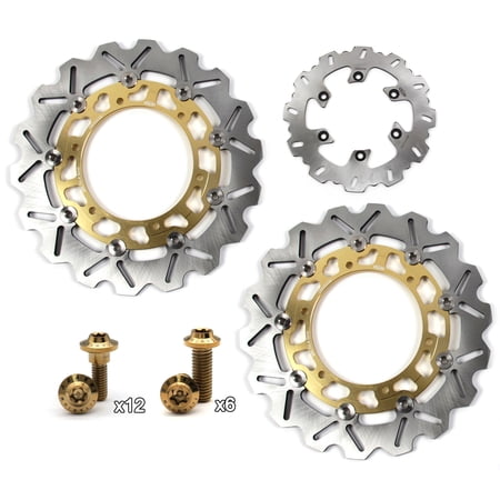 Arashi Front Rear Brake Discs Rotors w/Mounting Bolts Screws for Yamaha TDM 900 2002-2014 / YZF600R THUNDERACE 1996-2000 / YZF R1 1998-2001 Motorcycle Accessories Parts YZF 600R YZF-R1 TDM900