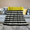 thumbnail image 2 of Orinice Black and White Yellow Warm Lightweight Blanket Soft Fleece Throw Blanket for All Seasons - Cow Gifts Decor for Living Rooms Sofa - Multiple Sizes Available 50x60in, 2 of 6