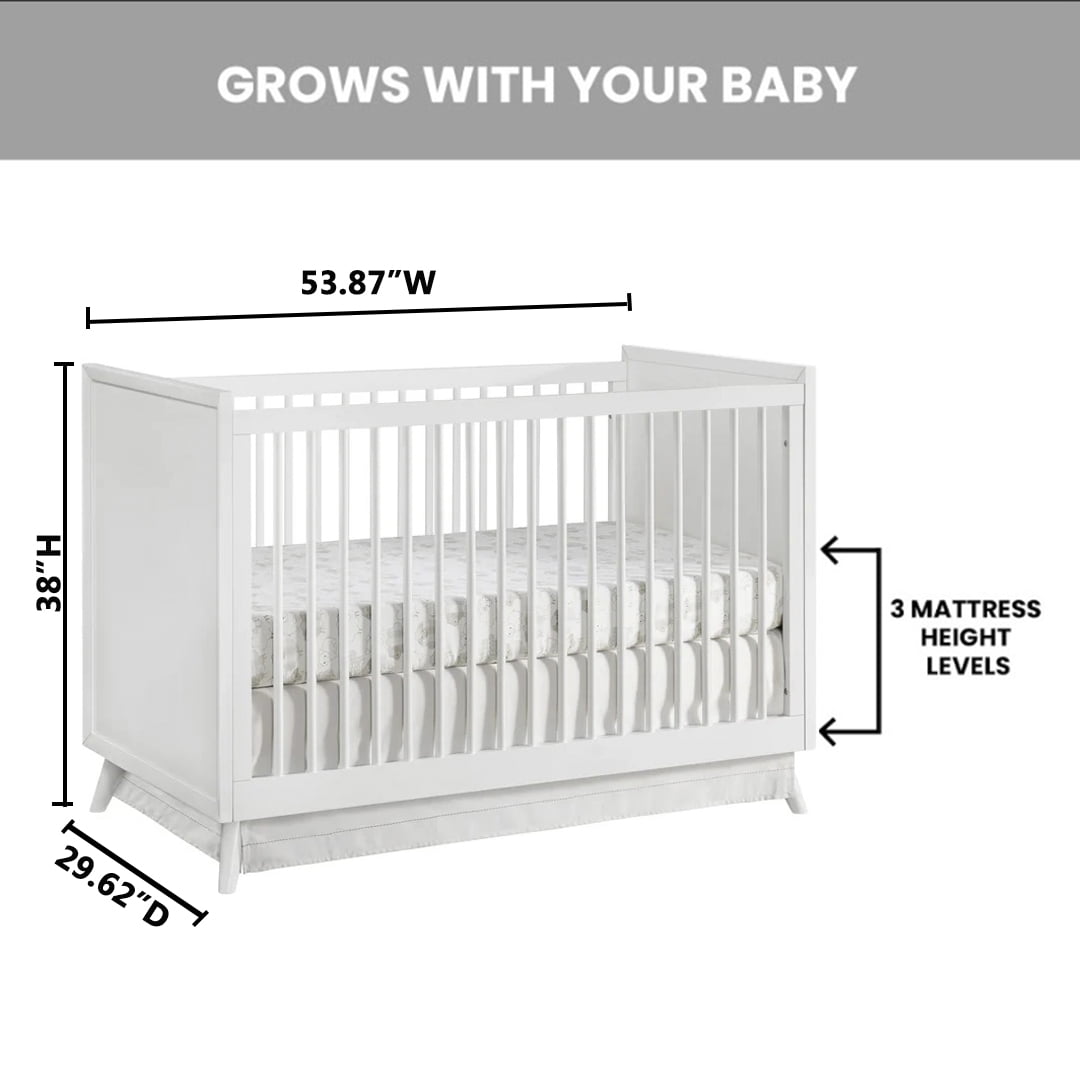 Oxford Baby Dawson Convertible Island Crib, White