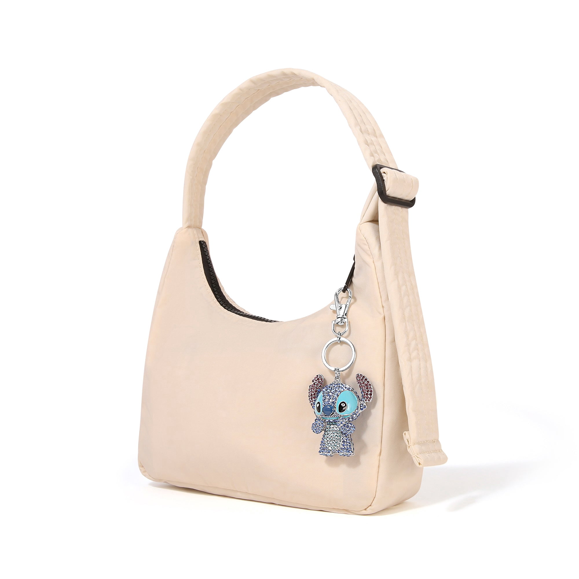 Stitch Keychain Official License, Multicolored Pave Crystal Stitch Charm Keychain, Disney Bag Charm
