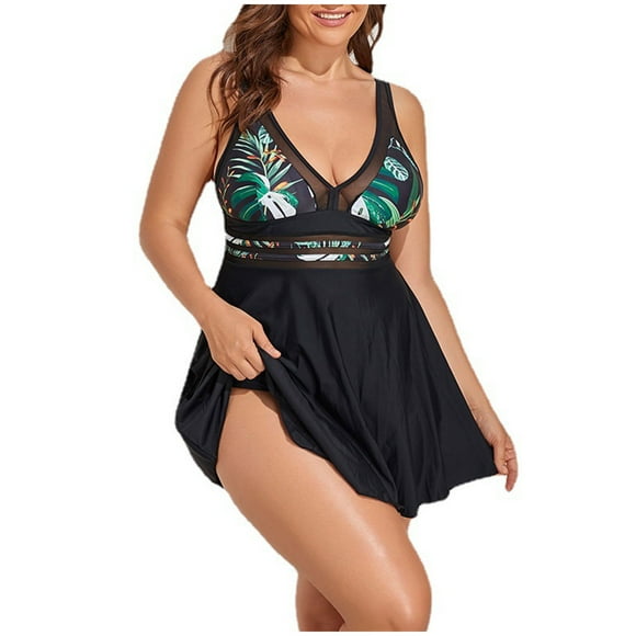 Bikinis Sets for Women Womens Skirt Style Split Body Swimsuit With Black Ruffle E Dge Swimsuit For Women T Ankini
