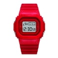 thumbnail image 4 of Reloj cuadrado pequeño verde Matcha para estudiantes y adolescentes, para deportes al aire libre, resistente al agua, reloj electrónico LED multifunción, 4 of 5