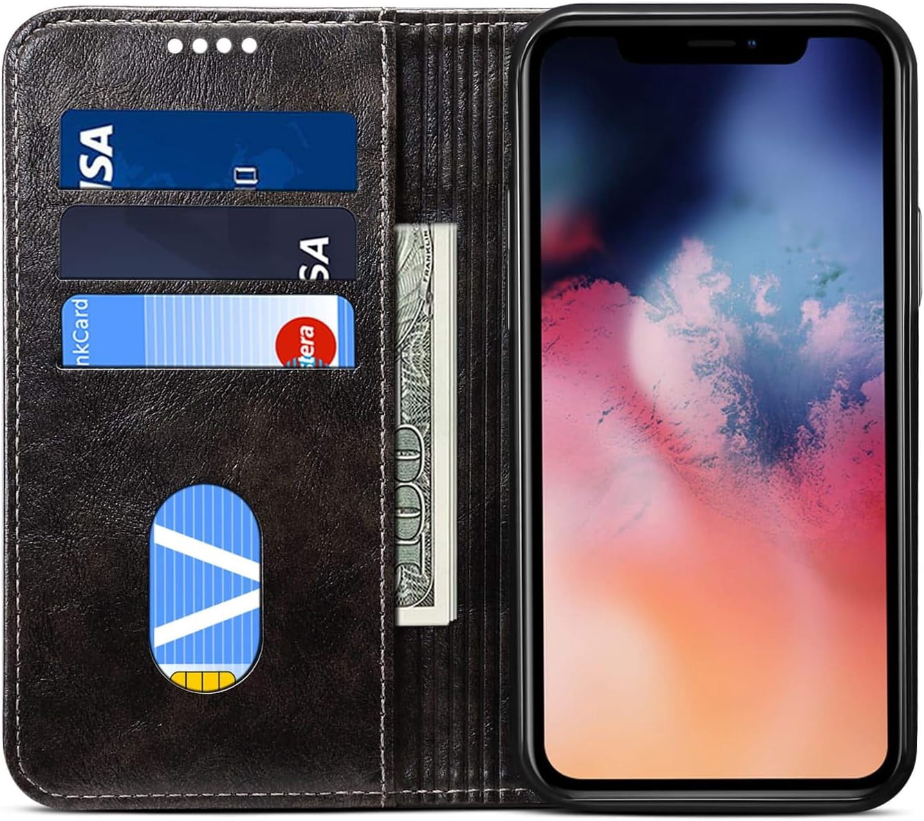 iPhone 11 Pro Max Leather Case, iPhone 11 Pro Max Wallet Folio