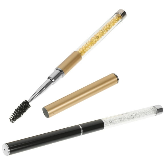 2 cepillos para pestañas, cepillos para cejas, extensiones de pestañas, brochas, herramienta de maquillaje para pestañas.