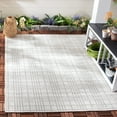 thumbnail image 3 of SAFAVIEH Machine Washable Rug Indoor/Outdoor Bermuda Collection - Bermuda Lavern Geometric Machine Washable Indoor/Outdoor Area Rug, Ivory/Light Grey, 5'3" x 5'3" Square, 3 of 9