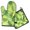 Green and Yellow, variant on Green and Yellow Modern Art Geometric Kitchen Oven Mitt and Pot Holder Sets 2 Pcs for Baking, Cooking and Grilling, Heat Resistant Up To 392 °F